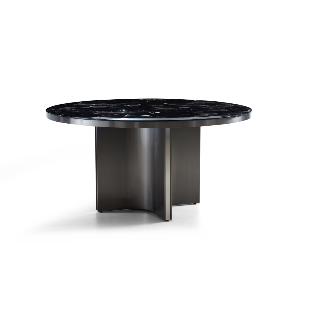 STEFANO Round Black Rose Dining Table Classic