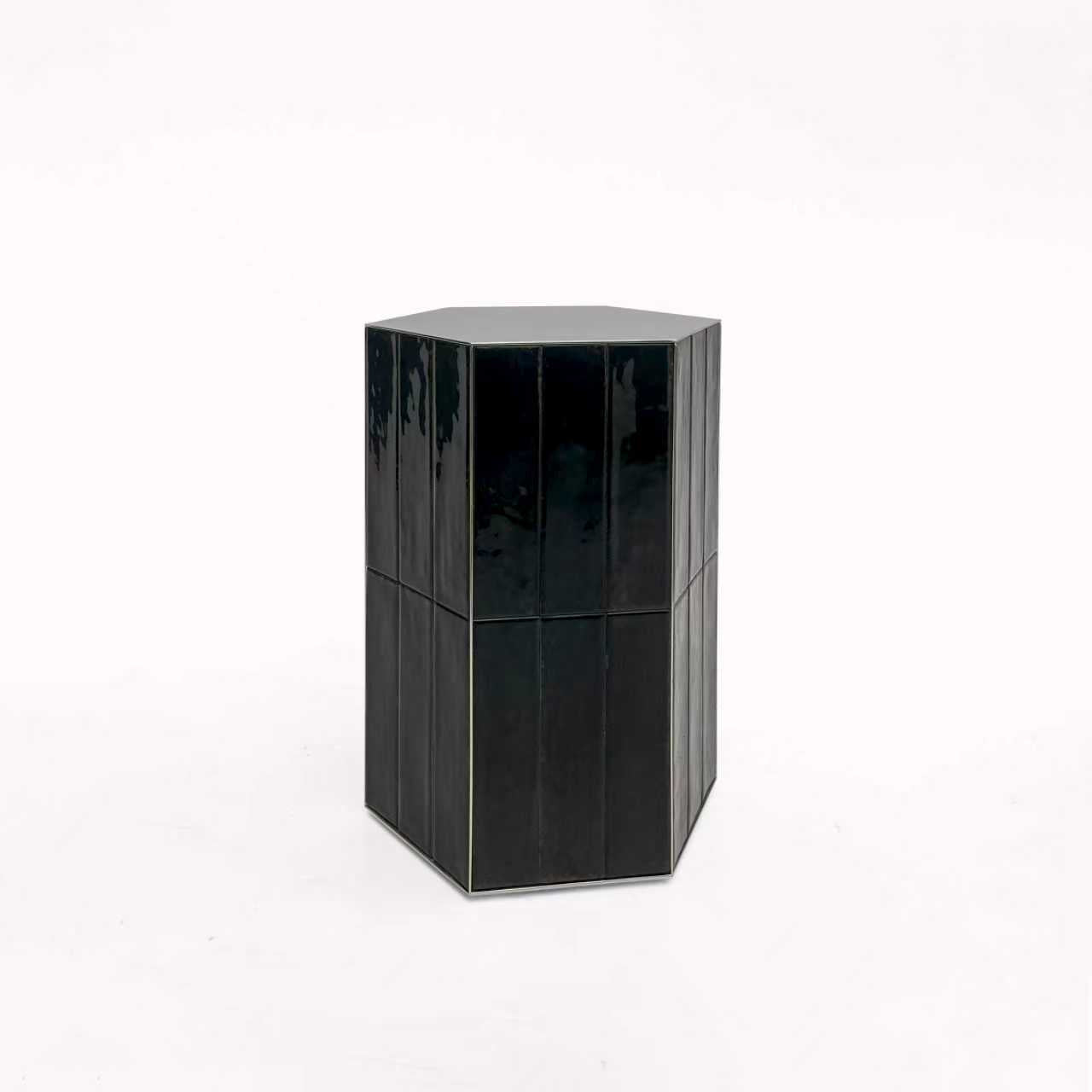 CARSON DARK BLUE SIDE TABLE