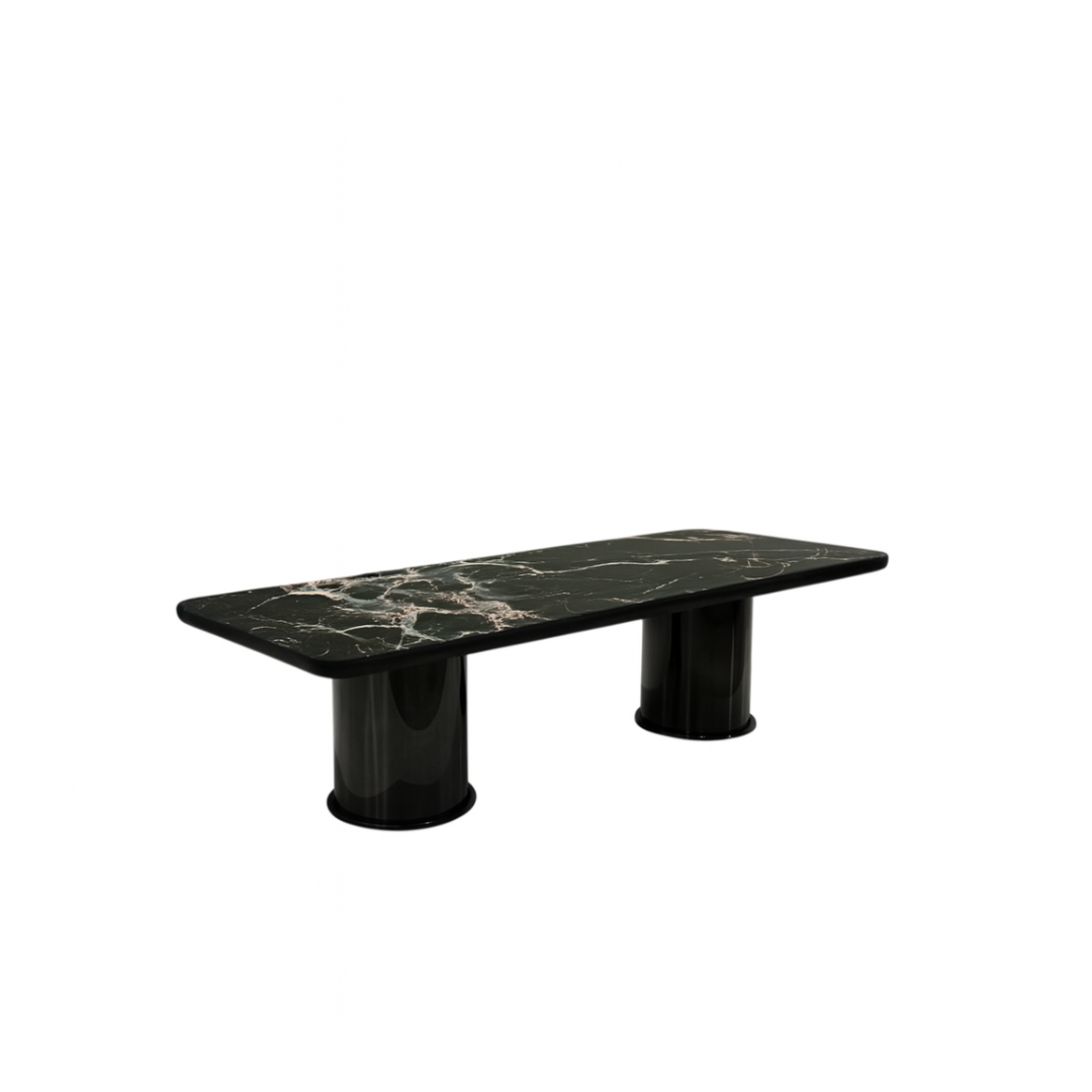 FERINO Rectangular Black Rose Dining Table Classic