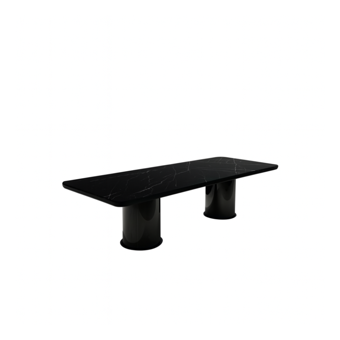 FERINO Rectangular Black Rose Dining Table Premium