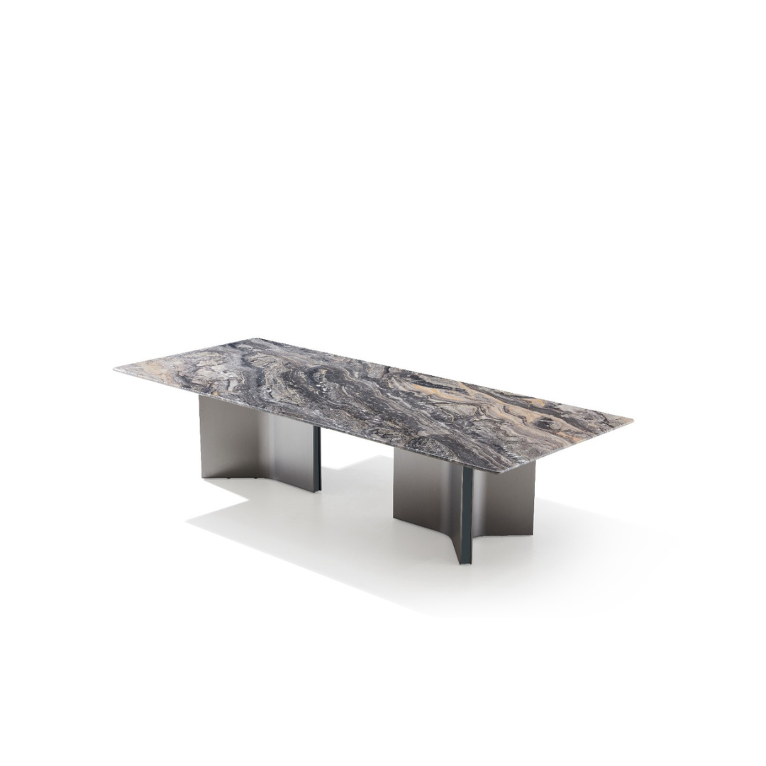 STEFANO Rectangular Grigio Orobico Dining Table Premium