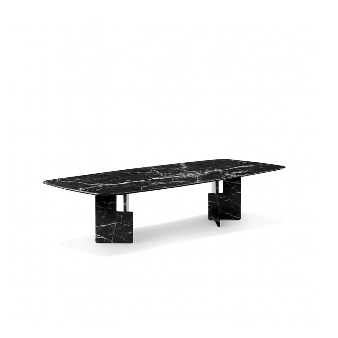 NIKO Rectangular Black Marquina Dining Table Premium