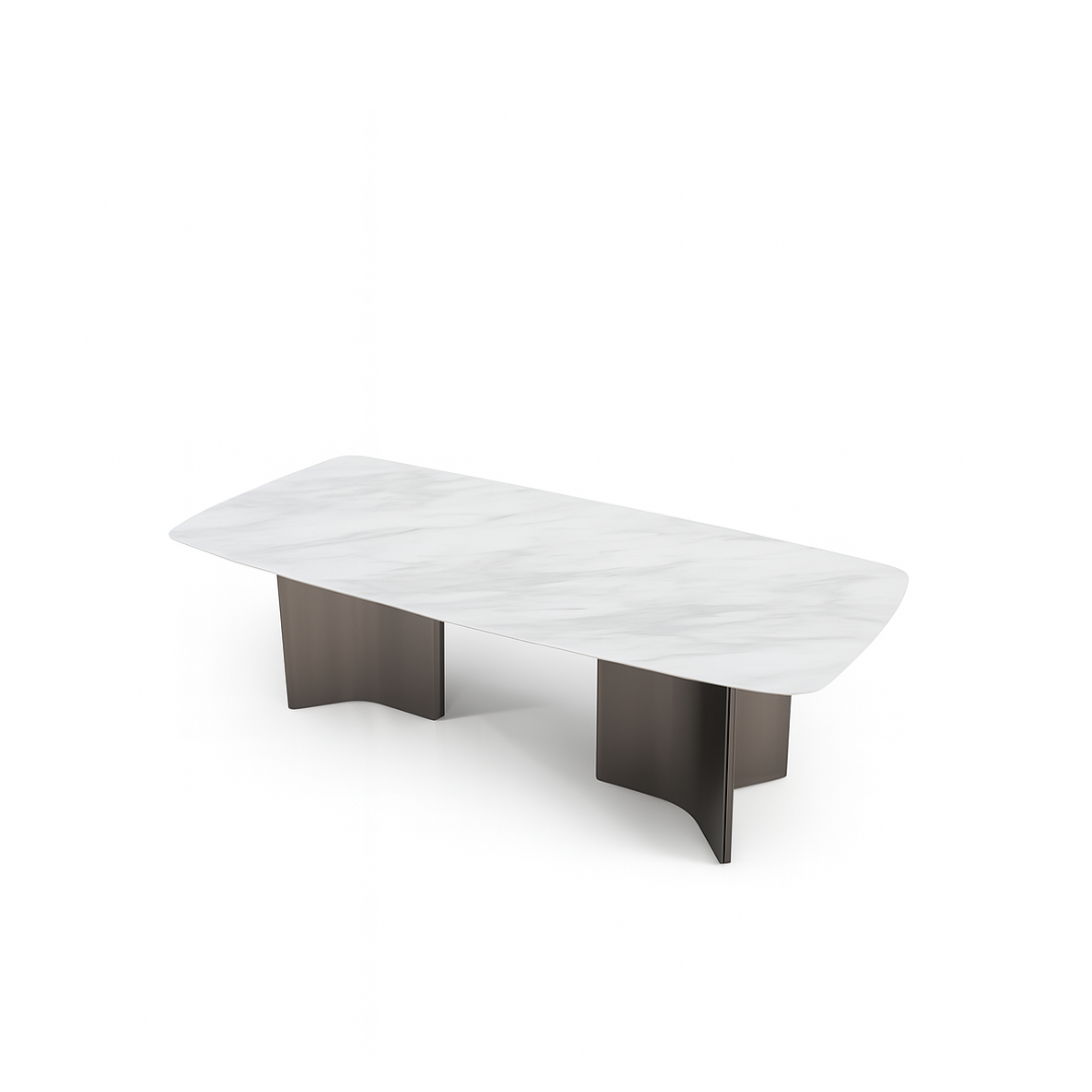 STEFANO Rectangular Volakas White Dining Table Classic