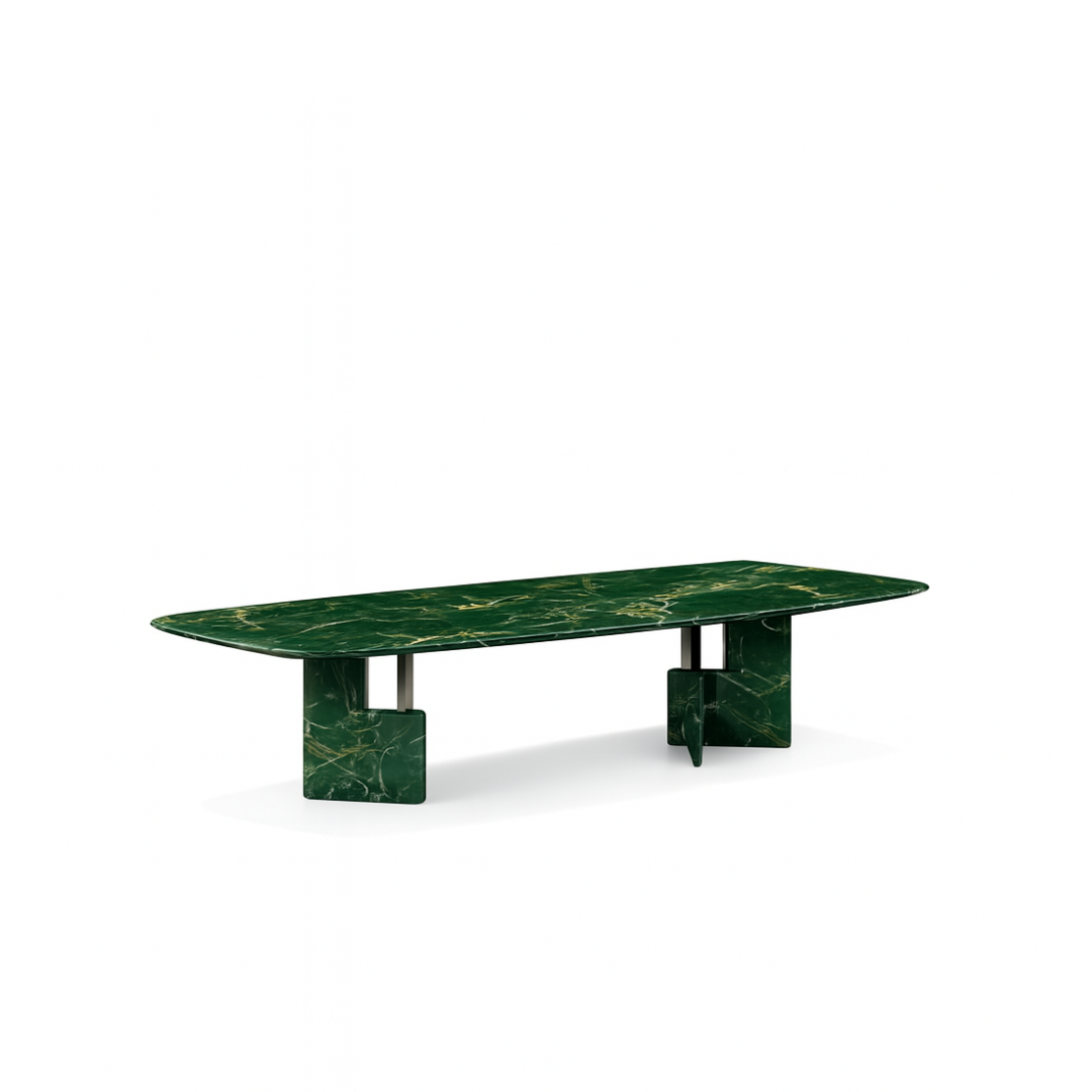 NIKO Rectangular Verde Lepanto Dining Table Premium