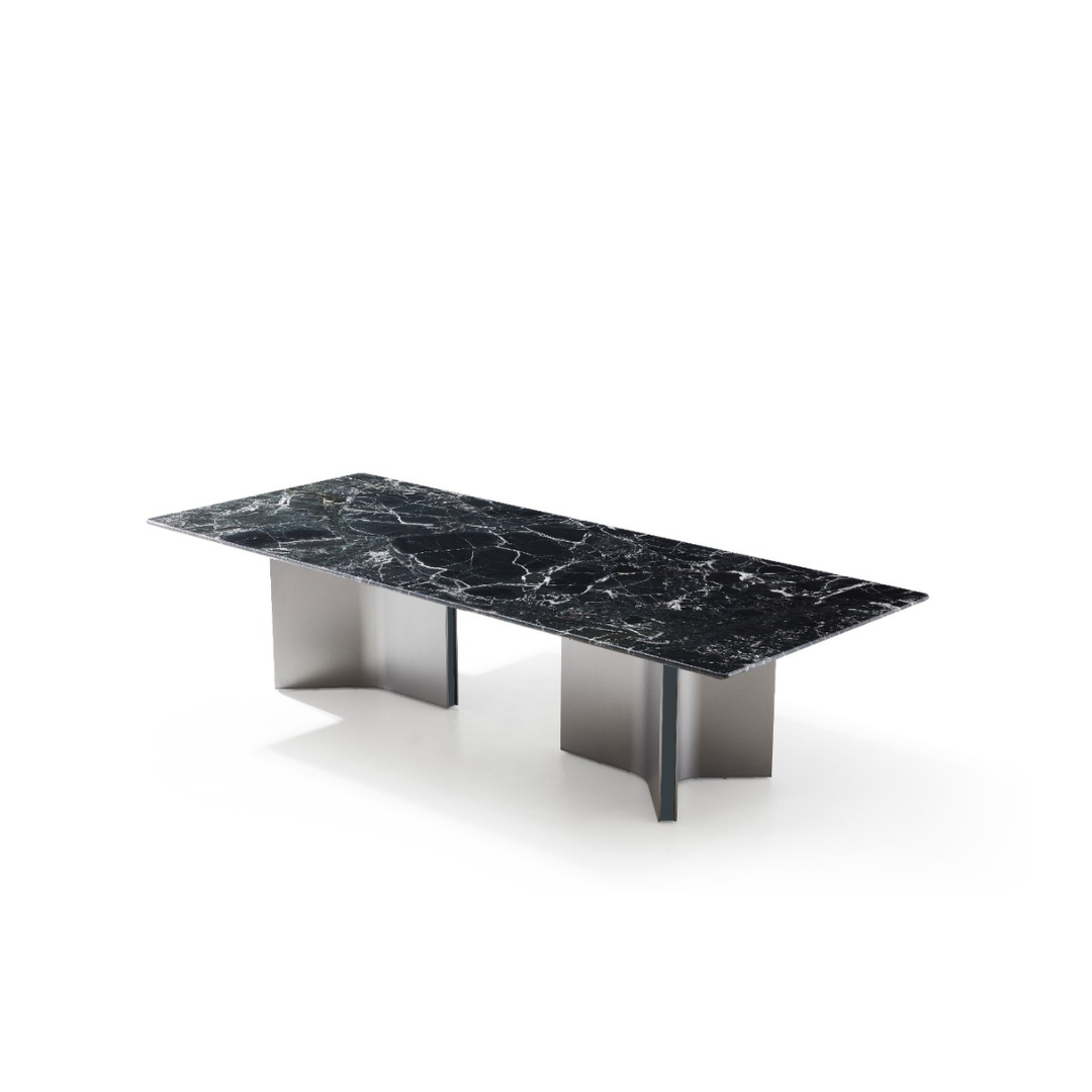 STEFANO Rectangular Verde Lepanto Dining Table Premium