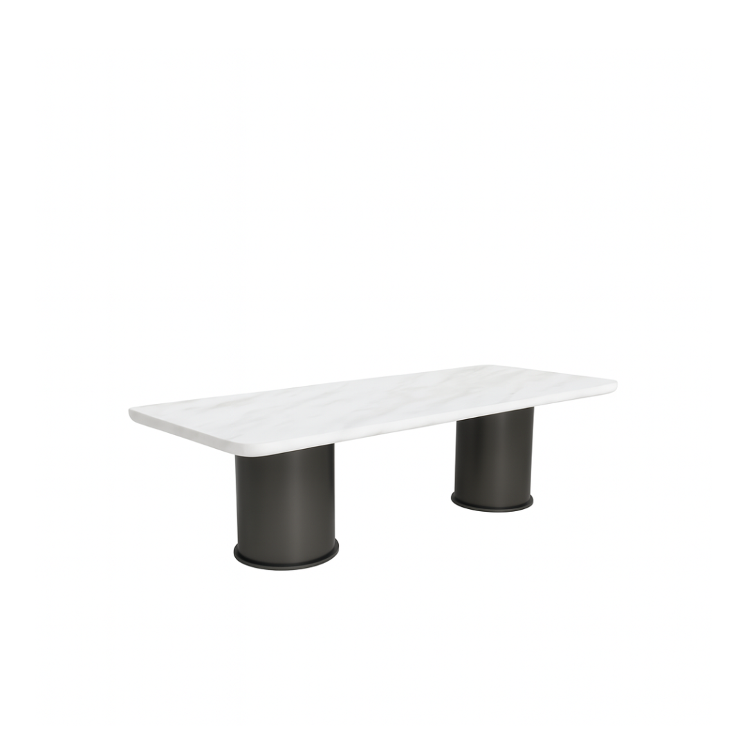 FERINO Rectangular  Volakas White Dining Table Premium