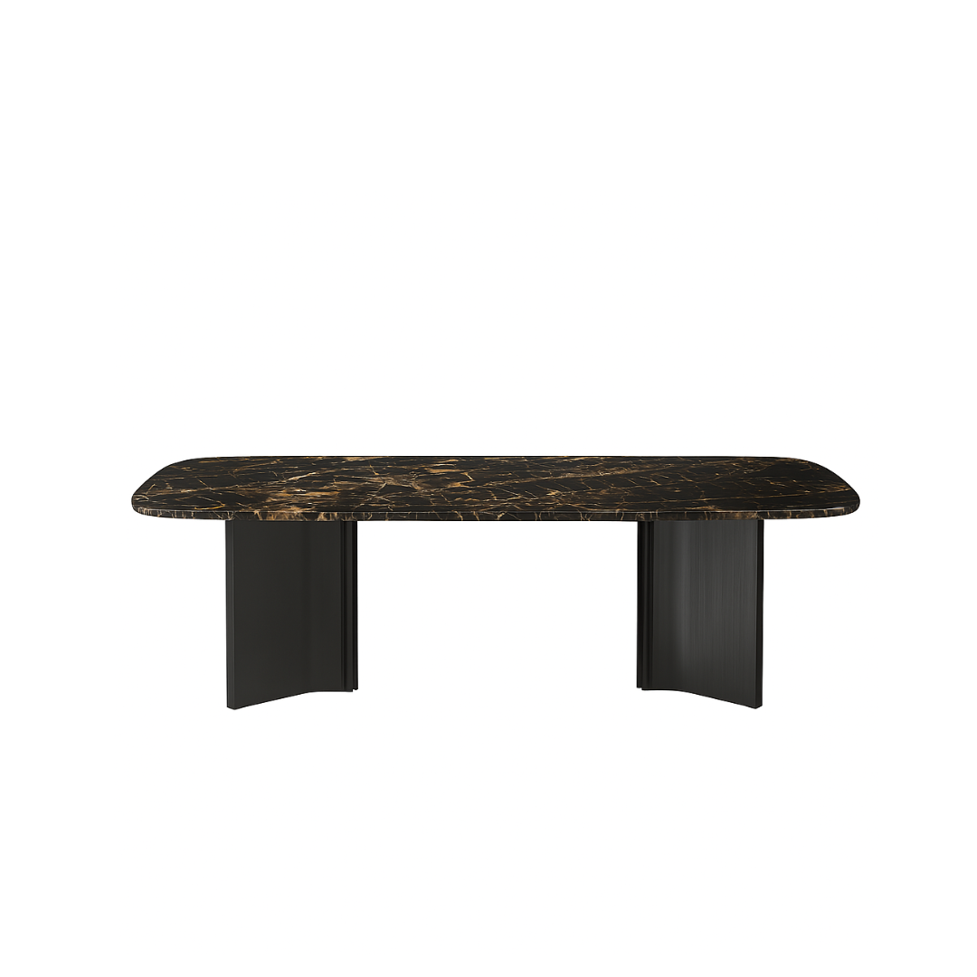 STEFANO Rectangular Italy Black Dining Table Classic
