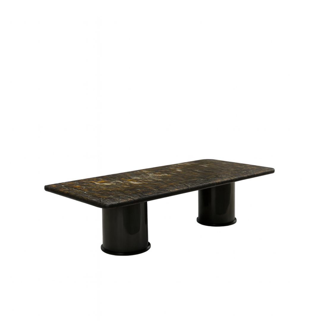 FERINO Rectangular Platinum Diamond Dining Table Premium