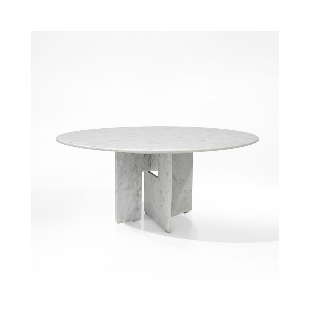 NIKO ROUND CARRARA DINING TABLE PREMIUM