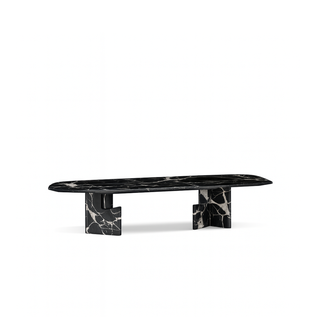 NIKO Rectangular Bvlgari Black Dining Table Premium