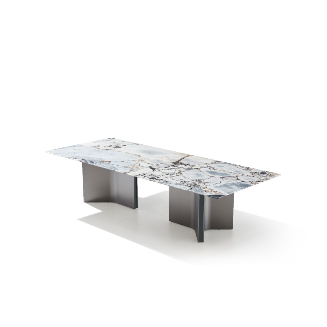 STEFANO Rectangular Ocean Storm Dining Table Premium