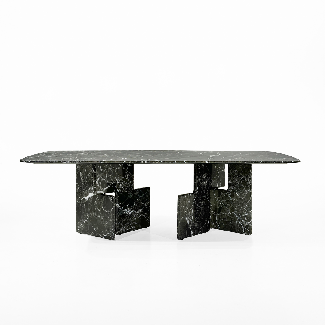 NIKO Rectangular Verde Lepanto Dining Table Premium