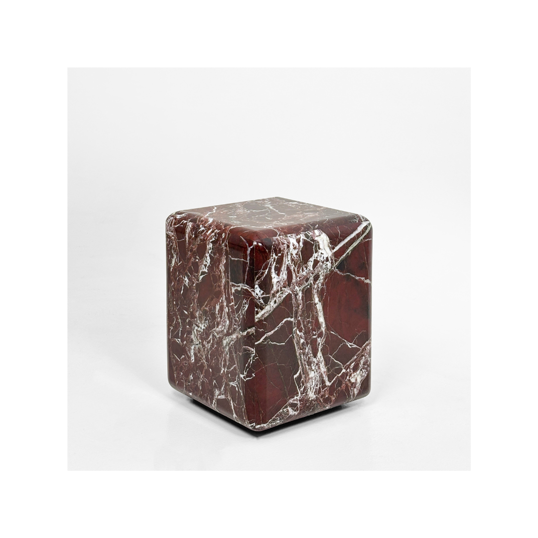 MONOLITH Rosso Levento Side Table Premium