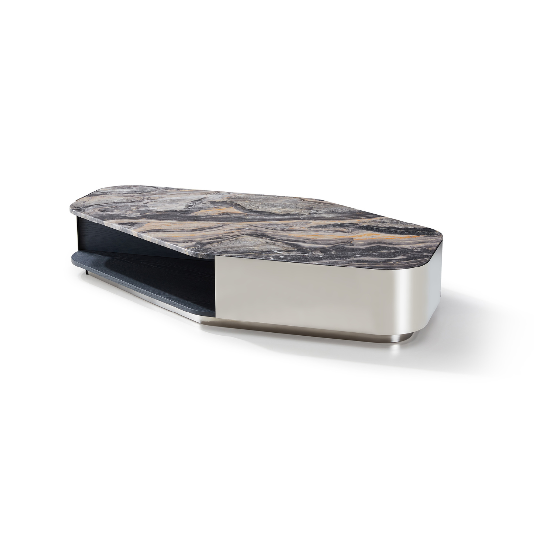 ALVERO Model 2 Grigio Orobico Coffee Table Classic