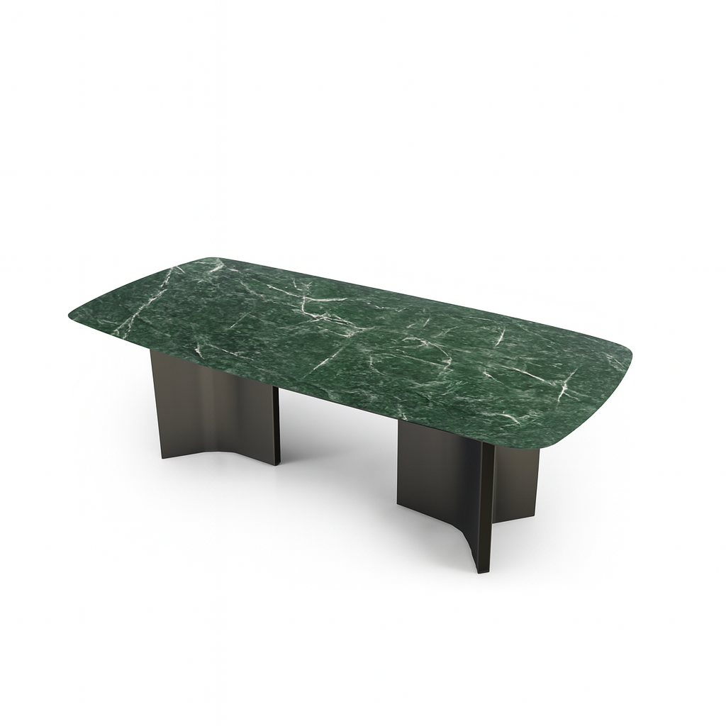 STEFANO Rectangular Verde Lepanto Dining Table Classic