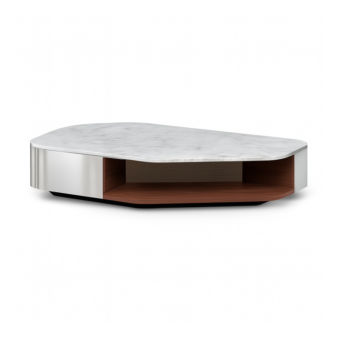 ALVERO Model 2 Carrara Coffee Table Premium