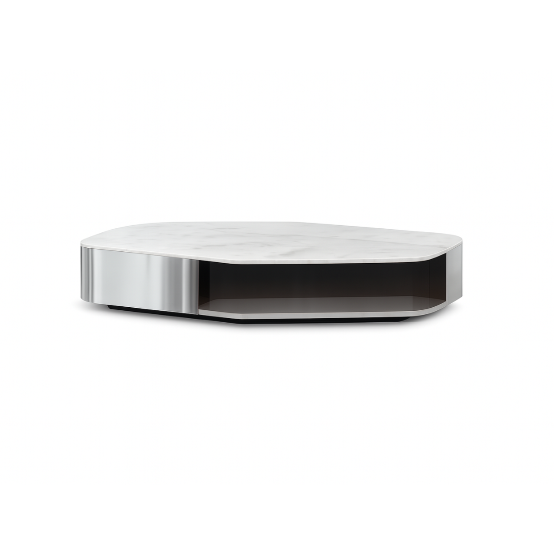 ALVERO Model 2 Volakas White Coffee Table Classic