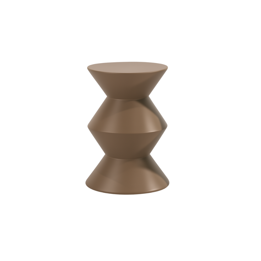 OBLIQUE Mat Moka Side Table Premium