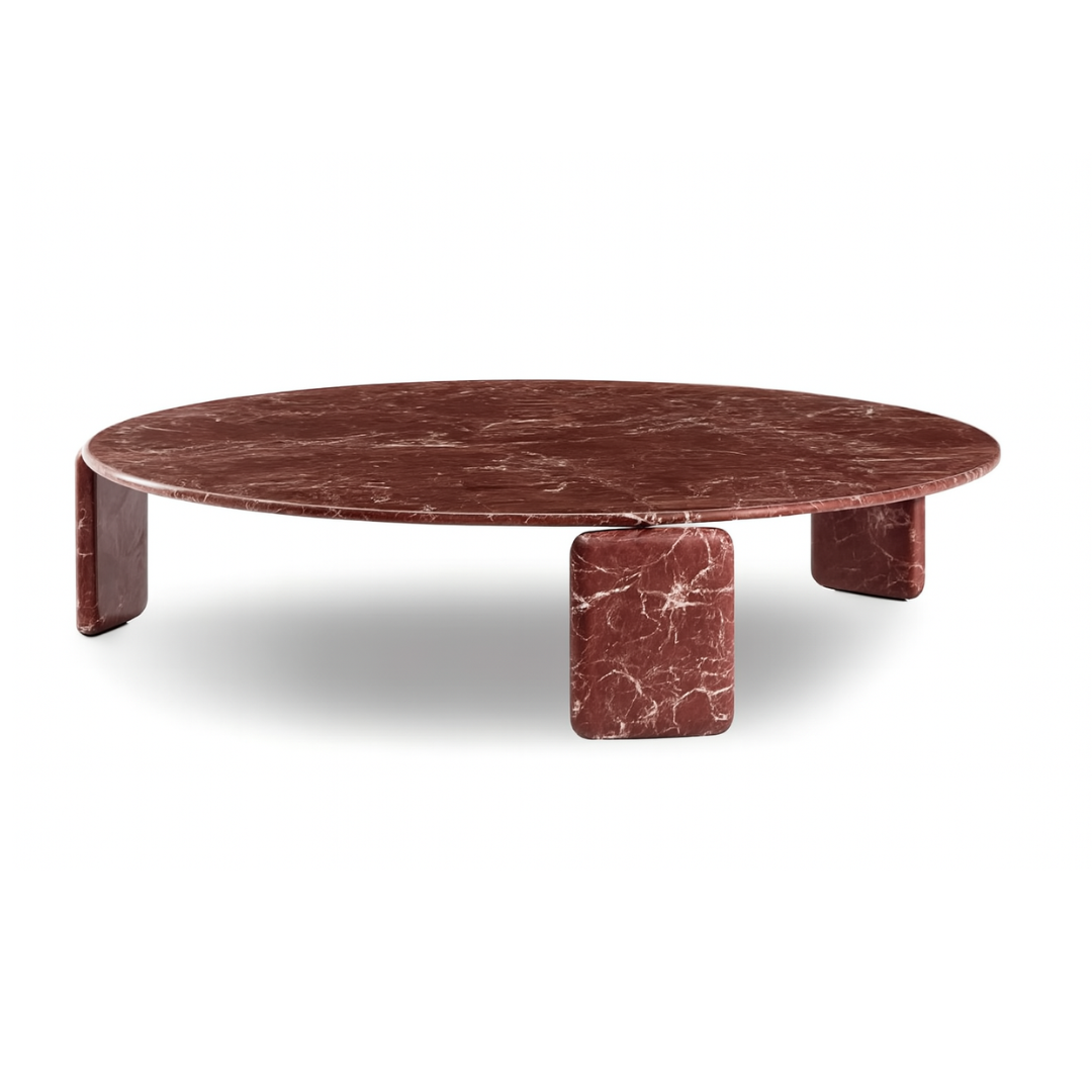 CORVELLI Round Rosso Levento Coffee Table Premium
